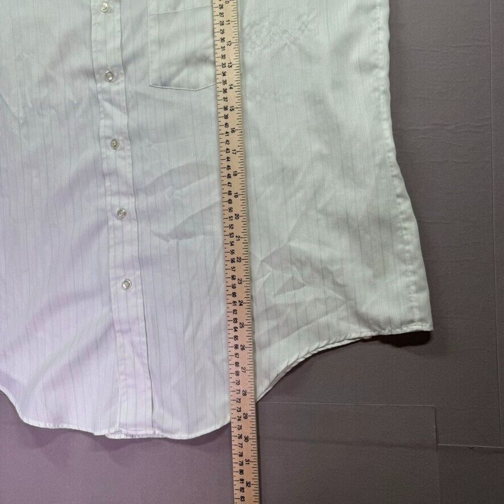 Vintage Arrow Kent Short Sleeve Shirt Mens 17.5 60s 70s‎ Striped Skate Grunge - Picture 4 of 8